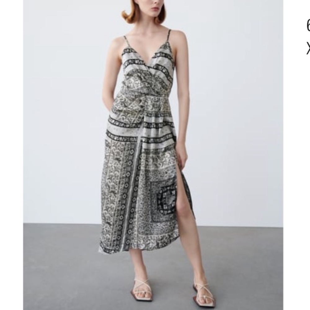 Zara printed strappy dress